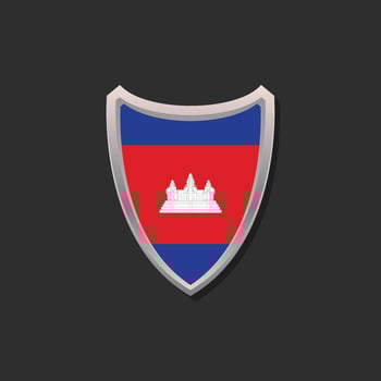 Illustration of Cambodia flag Template vector