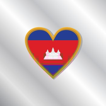 Illustration of Cambodia flag Template vector