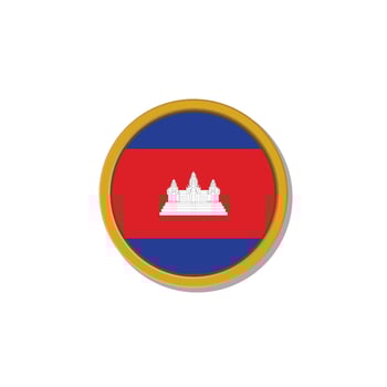 Illustration of Cambodia flag Template vector