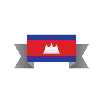 Illustration of Cambodia flag Template vector