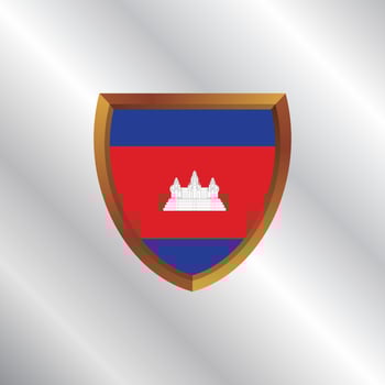 Illustration of Cambodia flag Template vector