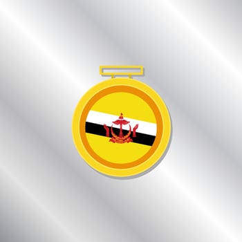 Illustration of Brunei flag Template vector