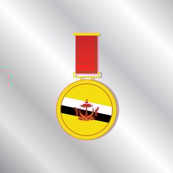 Illustration of Brunei flag Template vector