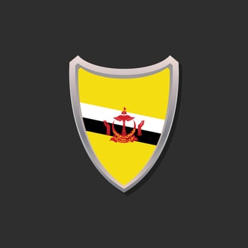 Illustration of Brunei flag Template vector