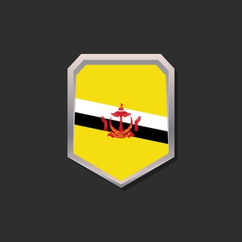 Illustration of Brunei flag Template vector