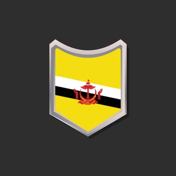 Illustration of Brunei flag Template vector