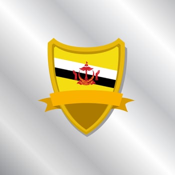 Illustration of Brunei flag Template vector