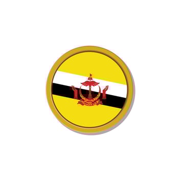 Illustration of Brunei flag Template vector