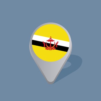 Illustration of Brunei flag Template vector