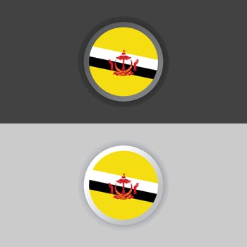 Illustration of Brunei flag Template vector