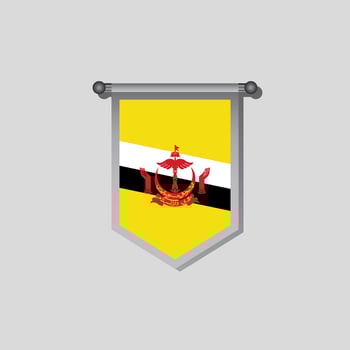 Illustration of Brunei flag Template vector