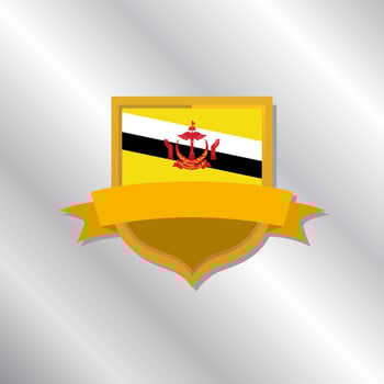 Illustration of Brunei flag Template vector