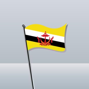 Illustration of Brunei flag Template vector