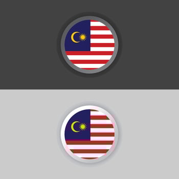 Illustration of Malaysia flag Template vector