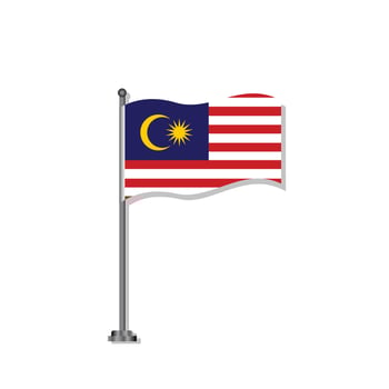 Illustration of Malaysia flag Template vector