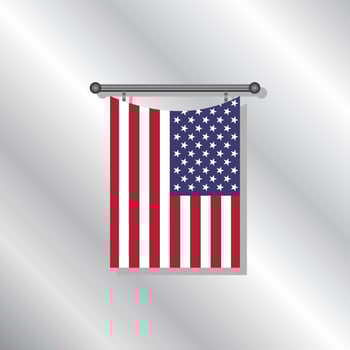 Illustration of United States flag Template vector