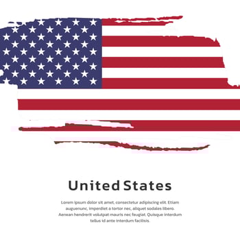 Illustration of United States flag Template vector