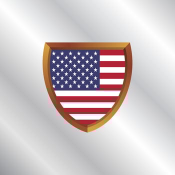 Illustration of United States flag Template vector