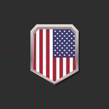 Illustration of United States flag Template vector