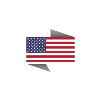 Illustration of United States flag Template vector