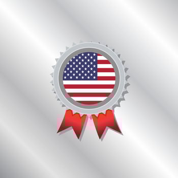 Illustration of United States flag Template vector