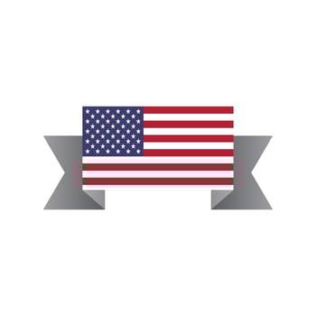 Illustration of United States flag Template vector