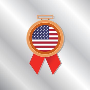 Illustration of United States flag Template vector