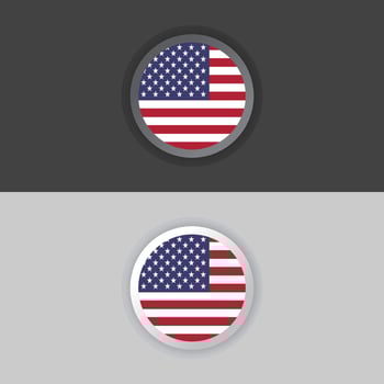 Illustration of United States flag Template vector
