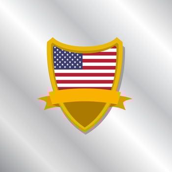 Illustration of United States flag Template vector