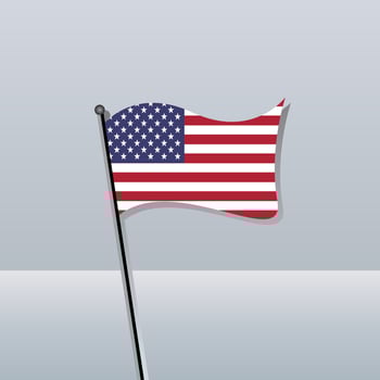Illustration of United States flag Template vector