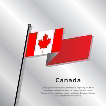 Illustration of Canada flag Template vector