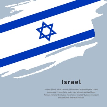 Illustration of Israel flag Template vector