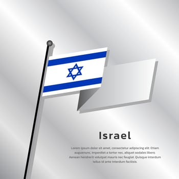 Illustration of Israel flag Template vector