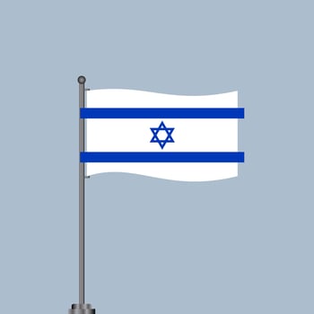Illustration of Israel flag Template vector