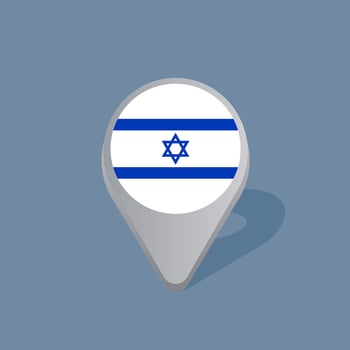 Illustration of Israel flag Template vector