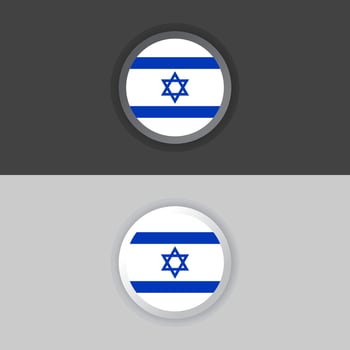 Illustration of Israel flag Template vector