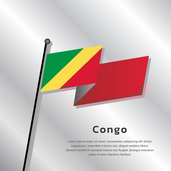 Illustration of Congo flag Template vector