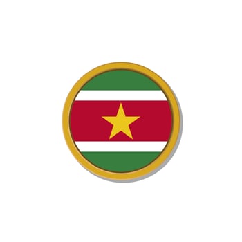 Illustration of Suriname flag Template vector