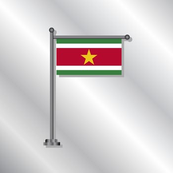 Illustration of Suriname flag Template vector