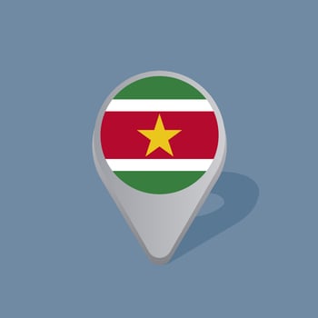 Illustration of Suriname flag Template vector