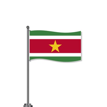 Illustration of Suriname flag Template vector