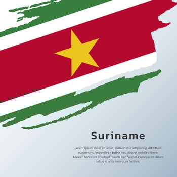 Illustration of Suriname flag Template vector