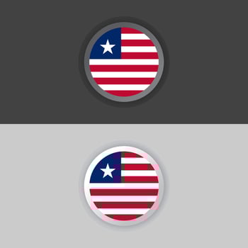 Illustration of Liberia flag Template vector