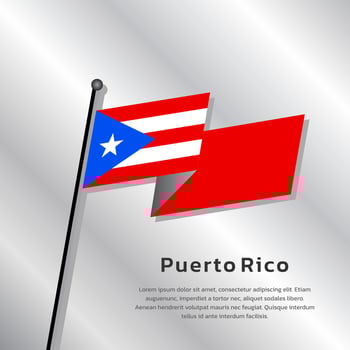 Illustration of Puerto Rico flag Template vector