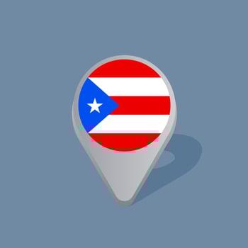 Illustration of Puerto Rico flag Template vector