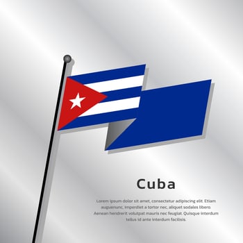 Illustration of Cuba flag Template vector