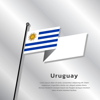 Illustration of Uruguay flag Template vector