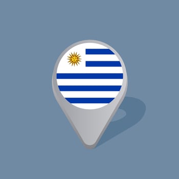 Illustration of Uruguay flag Template vector