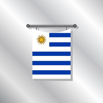 Illustration of Uruguay flag Template vector