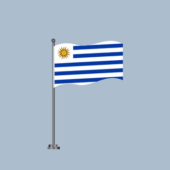 Illustration of Uruguay flag Template vector